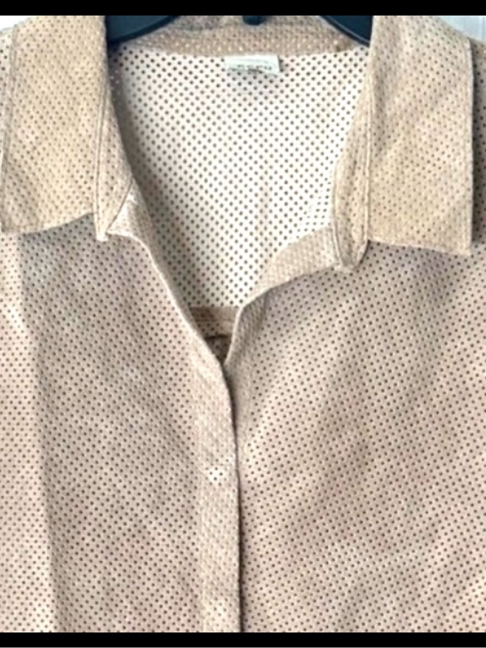 Ecru Suede Leather Jacket size XL - Picture 7 of 9